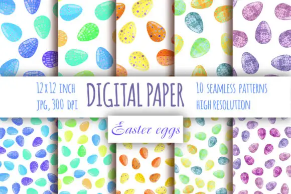 Easter Eggs Seamless Pattern