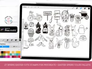 easter spring hand drawn stamp set procr graphics 27246742 1 1 580x387 30679