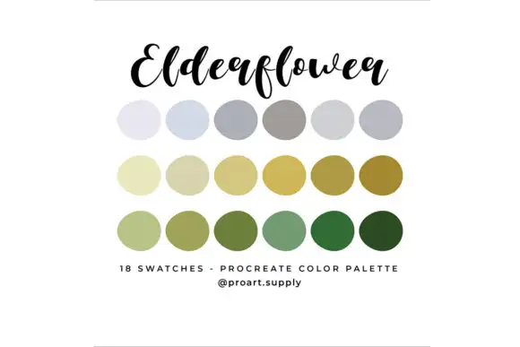 Elderflower Procreate Color Palette
