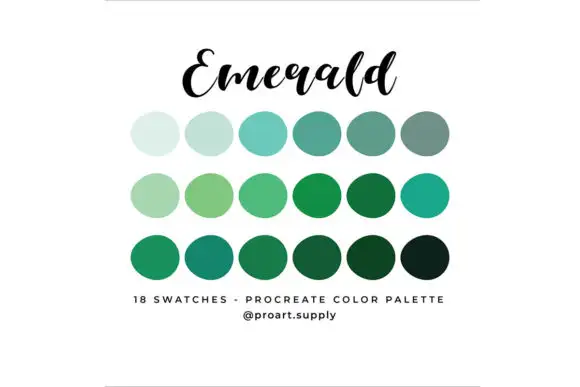 Emerald Procreate Color Palette