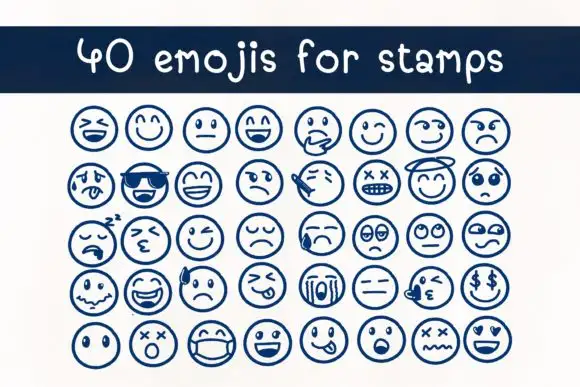 Emoji Stamps Brushes for Procreate