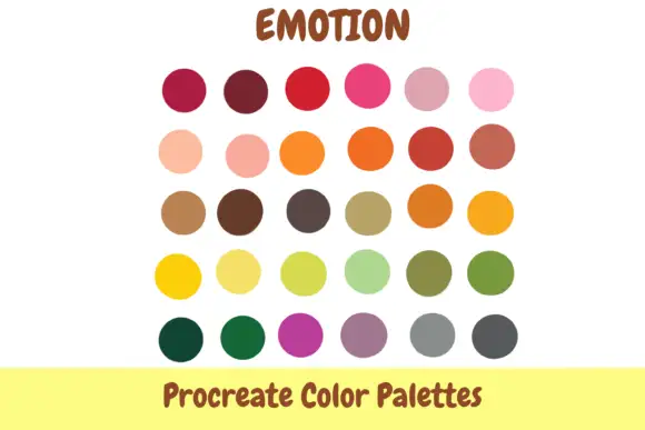 Emotion Color Palette Procreate Swatches 3 emotion color palette procreate swatches 18004