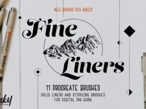 fineliner ink procreate brushes cover 33723