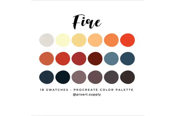 Fire Procreate Color Palette