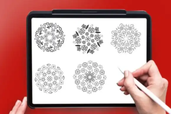 Floral Mandala Stamps for Procreate Vol2 4 floral mandala stamps for procreate vol2 1 30134