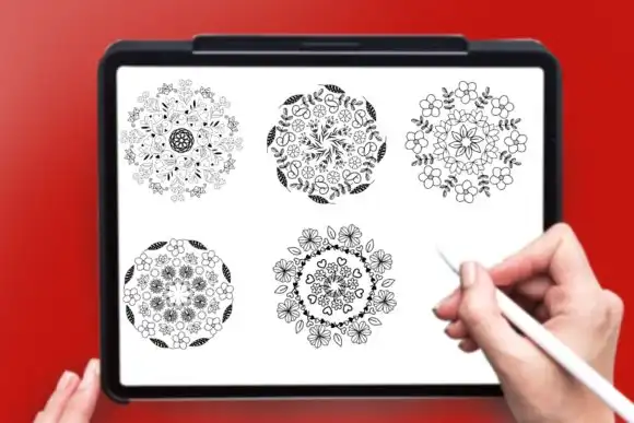 Floral Mandala Stamps for Procreate Vol2 2 floral mandala stamps for procreate vol2 4 30180