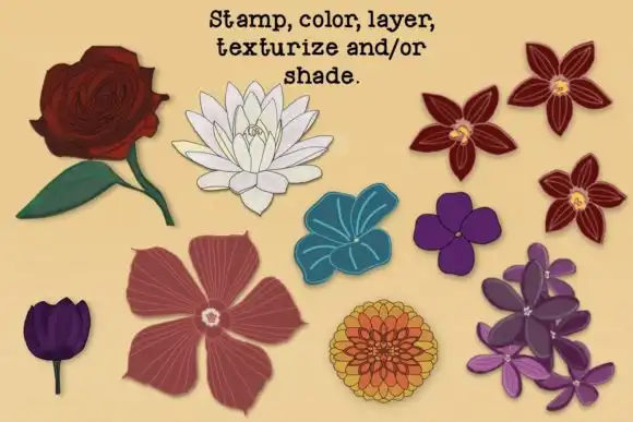 Flower Me Pretty Procreate Stamps