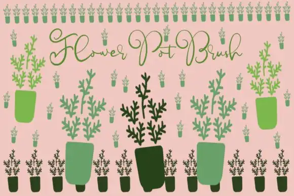 Flower Pot Stamp Brush