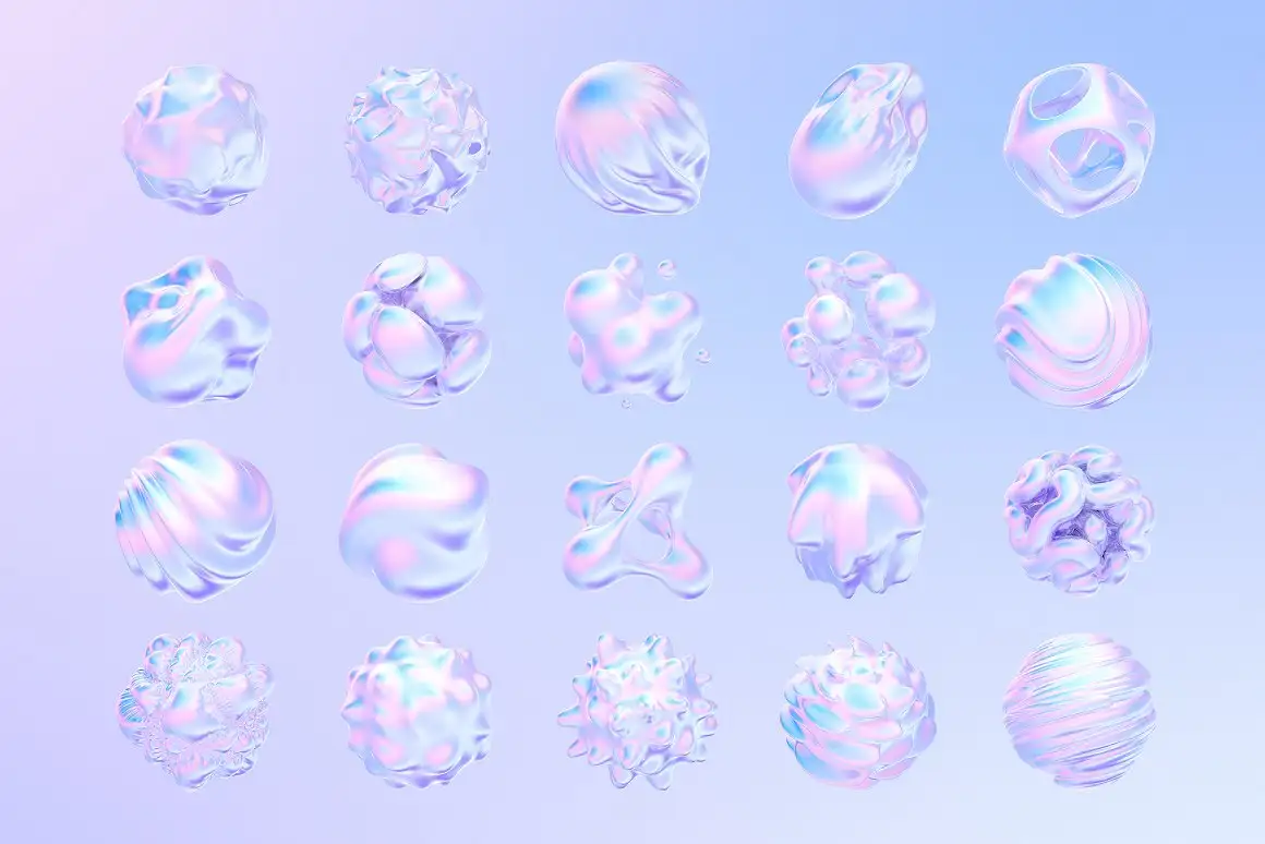 Fluid Holographic Shapes 10 fluid holographic shapes (1) 14604