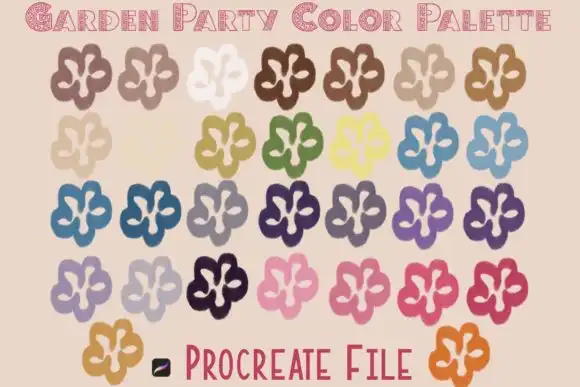 Garden Party Procreate Color Palette 2 garden party procreate color palette graphics 14138275 1 1 580x387 34077