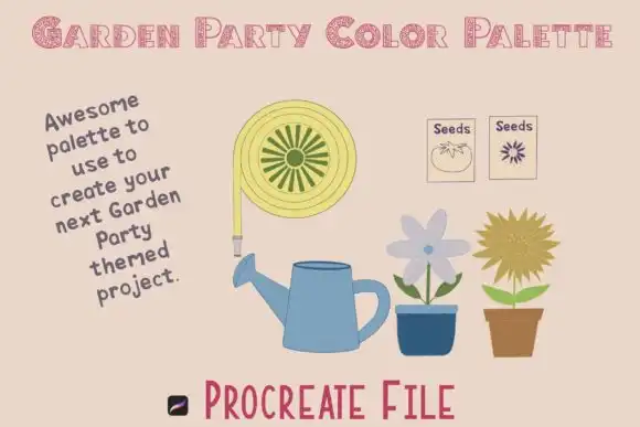 Garden Party Procreate Color Palette 3 garden party procreate color palette graphics 14138275 2 580x387 33867