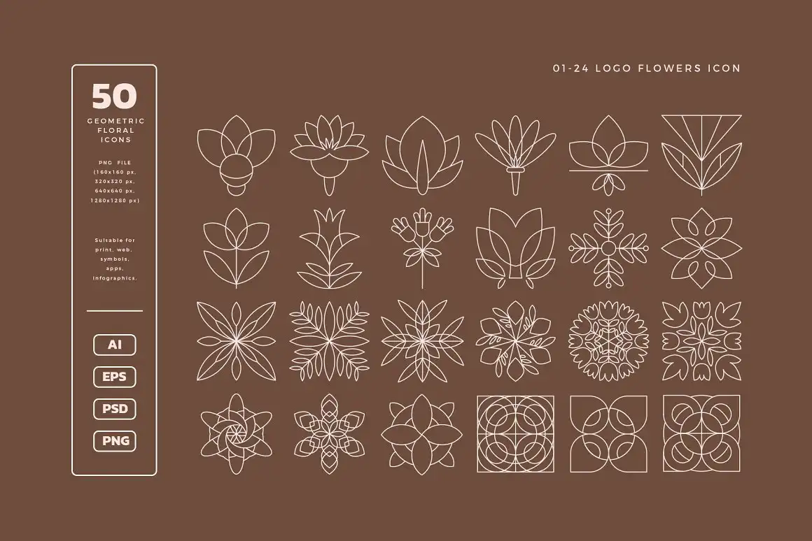 Geometry Floral Logo Kit 5 geometry floral logo kit (3) 34633