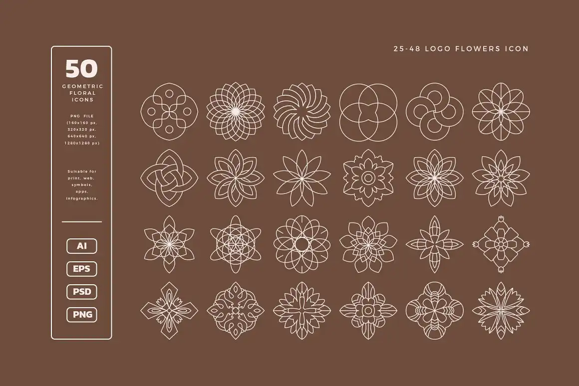 Geometry Floral Logo Kit 4 geometry floral logo kit (6) 34659