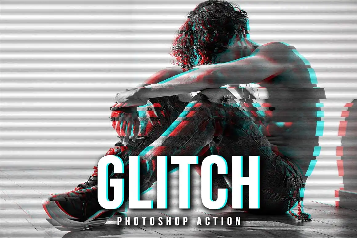 Glitch Photoshop Action