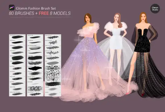 Glomm Fashion Brushset for Procreate