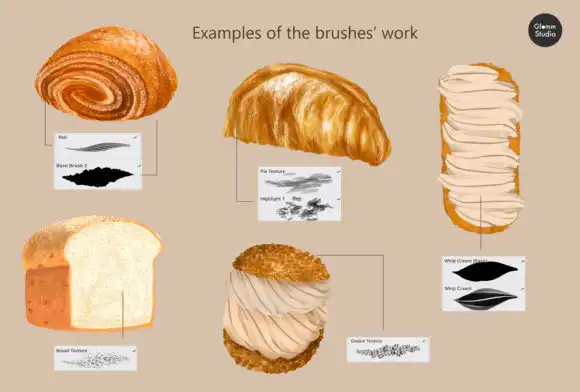 Glomm Pastry Texture Brushset Procreate 4 glomm pastry texture brushset procreate graphics 25595649 3 580x392 30463