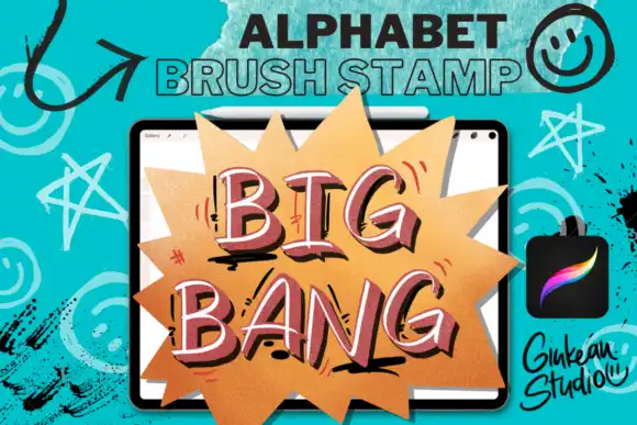 Graffiti brush stamp Procreate brushes 3