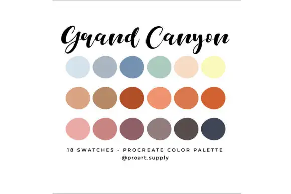 Grand Canyon Procreate Color Palette