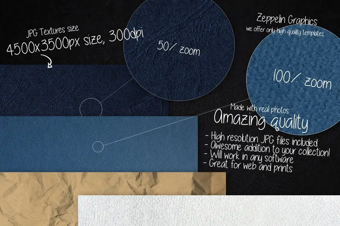 50 Paper Textures Set 3 graphicdome 50 paper textures set (9) 31851