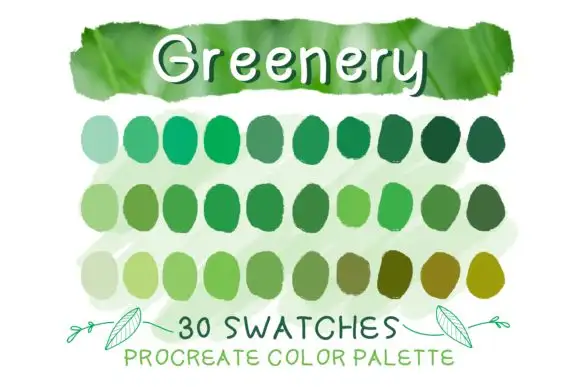 Greenery Procreate Color Palettes