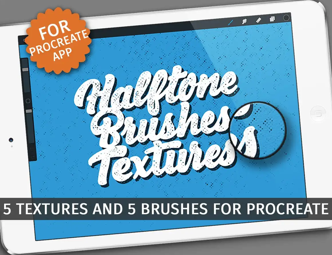 Halftone Textures Brushes - Procreate