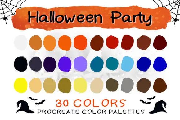 Halloween Party Procreate Color Palettes
