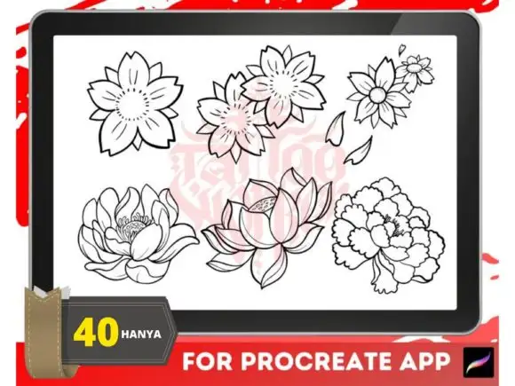 Hanya Mask Japanese Tattoo Brush Stamp 6 hanya mask japanese tattoo brush stamp graphics 25943330 7 580x435 21139