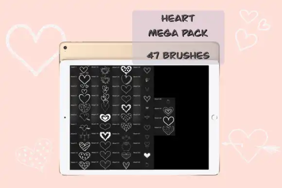 Heart Stamps Brushes for Procreate 3 heart stamps brushes for procreate 2 33800
