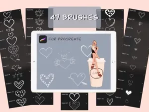 heart stamps brushes for procreate 34031