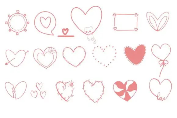 Hearts Procreate Brush Stamps 3 hearts procreate brush stamps graphics 11621062 2 580x387 14865