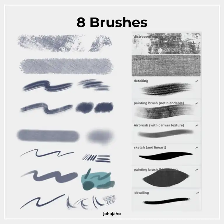 Heaven's Cloud - Brushes and Color Palette for Procreate 7 heaven's cloud brushes and color palette for procreate (3) 34019