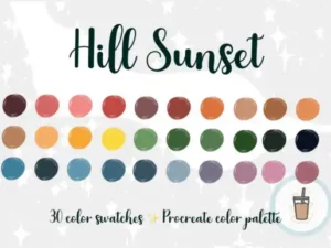 hill sunset tones procreate palette graphics 8779049 1 1 580x386 34254