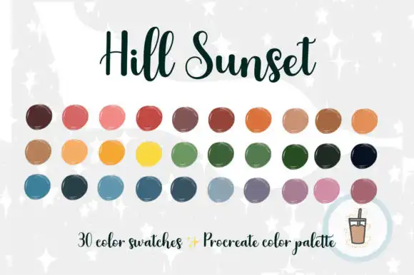 Hill Sunset Tones Procreate Palette