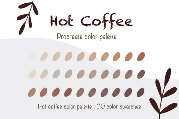 Hot Coffee Color Palette Procreate