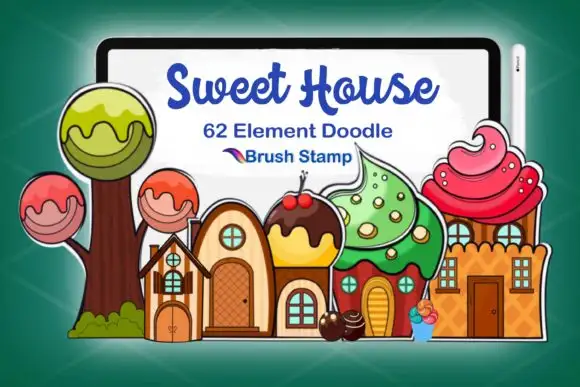 House Build DIY Design Brushes Stamps