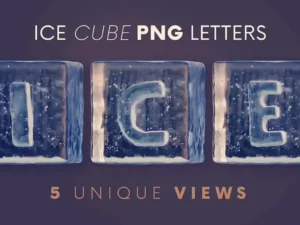 ice cubes 3d lettering 25877