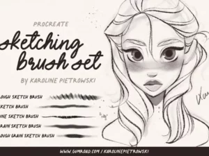 karoline's sketching brush set for procreate 34671