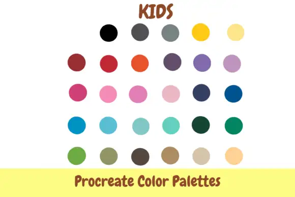 Kids Color Palette Procreate Swatches 3 kids color palette procreate swatches 17844