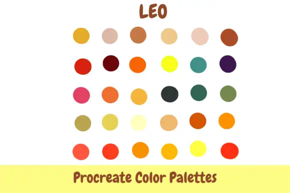 Leo Zodiac Color Palette Procreate 4 leo zodiac color palette procreate 17871