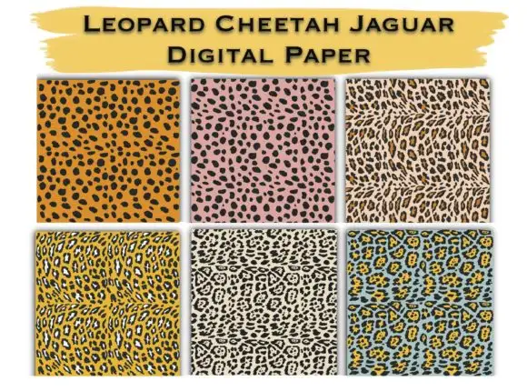 Leopard Cheetah Jaguar Digital Paper 5 leopard cheetah jaguar digital paper 2 15033
