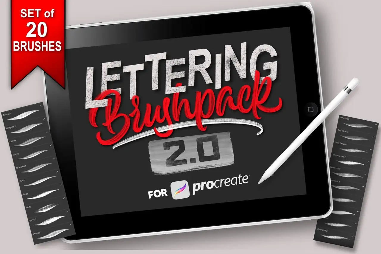Lettering Brush-Pack for Procreate