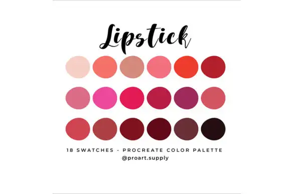 Lipstick Procreate Color Palette