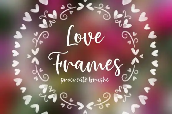 Love Frame Procreate Brushes