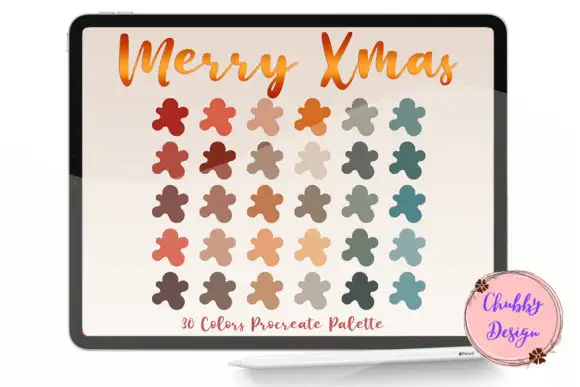 Merry Xmas Color Palette for Procreate 3 merry xmas color palette for procreate1 21125