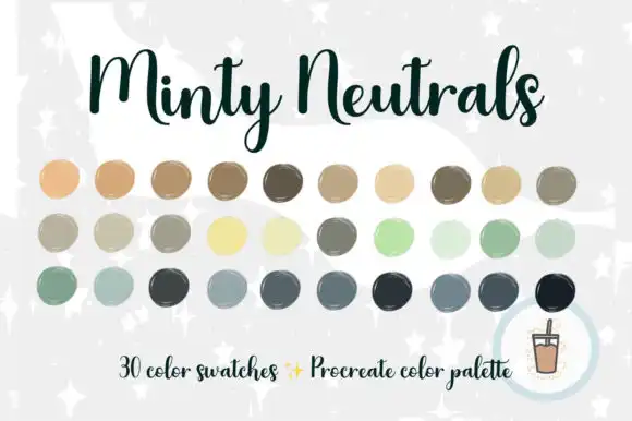 Minty Neutrals Procreate Palette