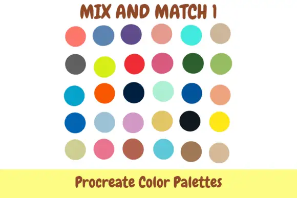 Mix and Match 1 Color Palette Procreate 3 mix and match 1 color palette procreate 18074