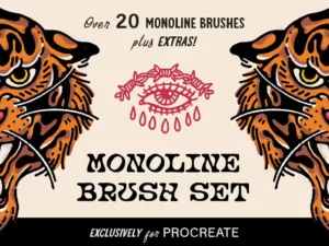 monoline brush set for procreate 31752