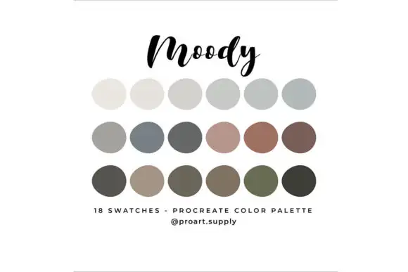 Moody Procreate Color Palette