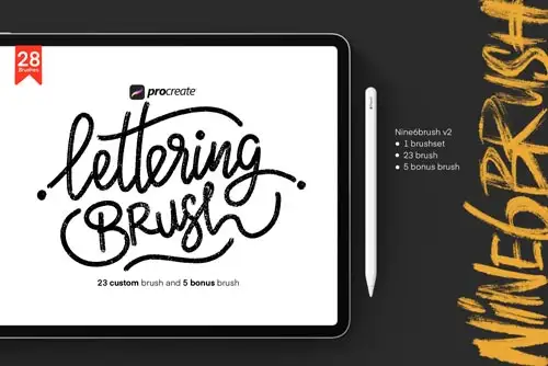 Nine 6 brush v2 Procreate brush