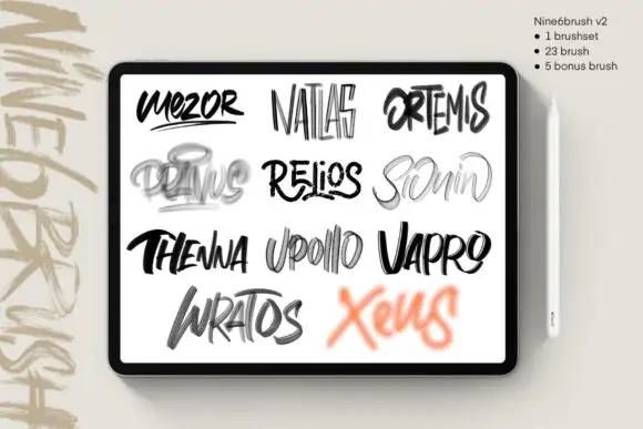 Nine 6 brush v2 Procreate brush 4 nine6brush v2 3 24175